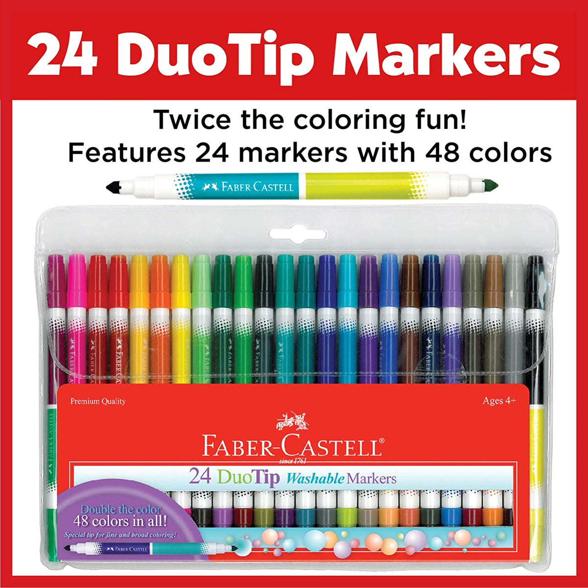 24 DUO TIP WASHABLE MARKERS #1 Michigan
