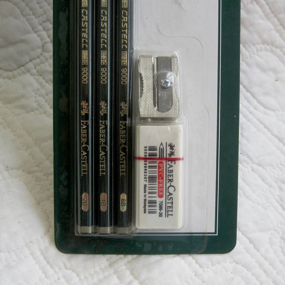 Faber Castell 9000 THREE Art SETS 2B 4B 6B 9 pencils 3 Erasers and 3  Sharpeners