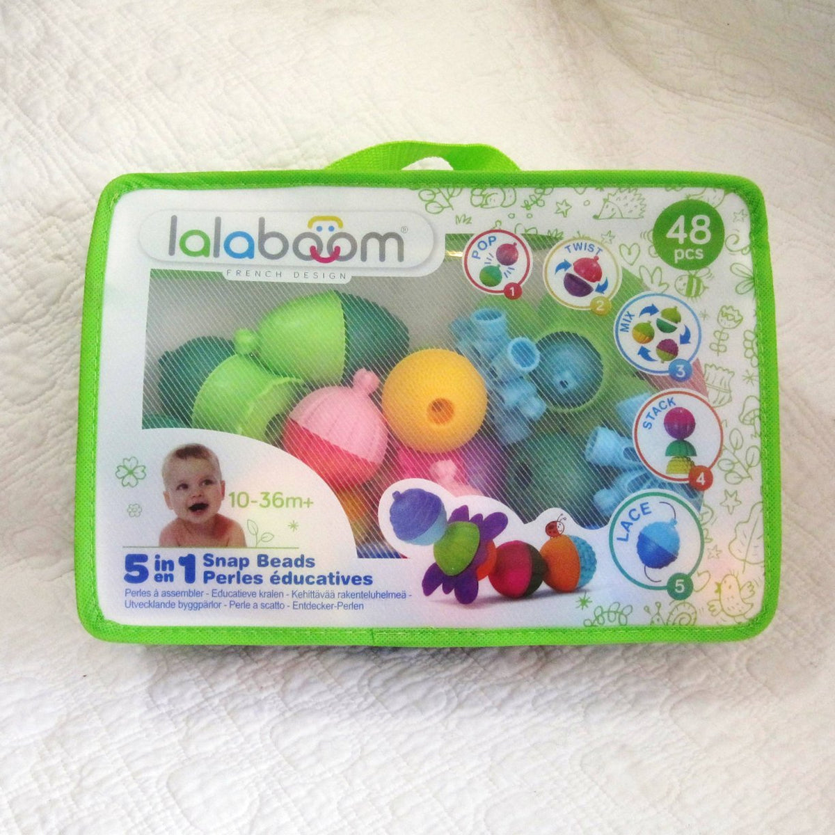 Lalaboom shapes case play set