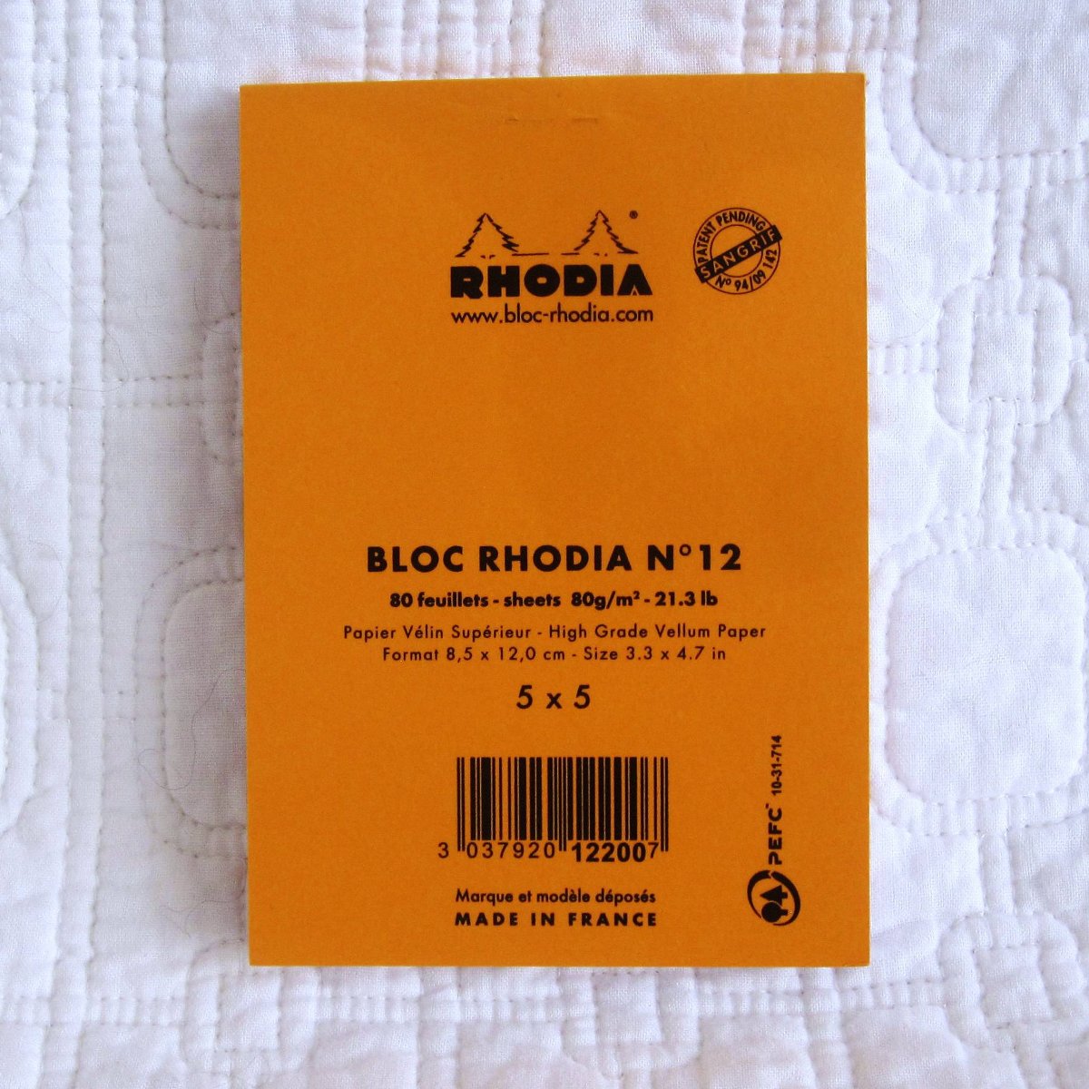 Bloc-notes A5 0,5 x 0,5 cm 80g - Rhodia