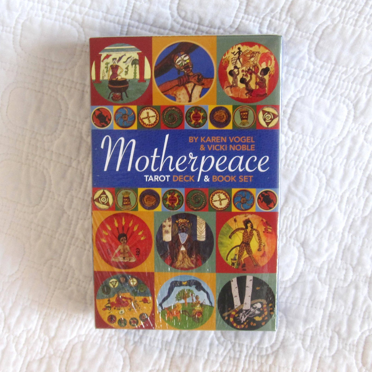 Mini Motherpeace Round Tarot Card Deck & Book Set, Feminist Classic